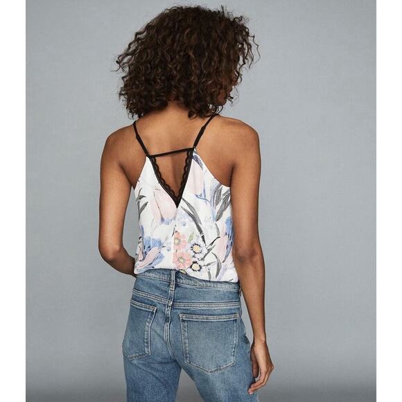 Reiss Cali Floral Printed Cami‎ Top Size US 8 / UK 12 - Picture 2 of 12